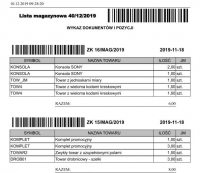Subiekt GT - lista dokumentów z pozycjami