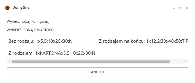 Domyślne konfiguracje odczytywania danych paczki kuriera z Subiekta GT